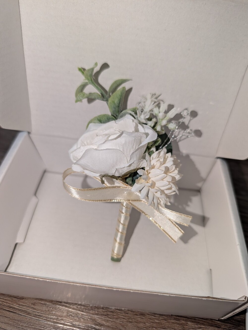 Brand New Faux Flower Boutonniere